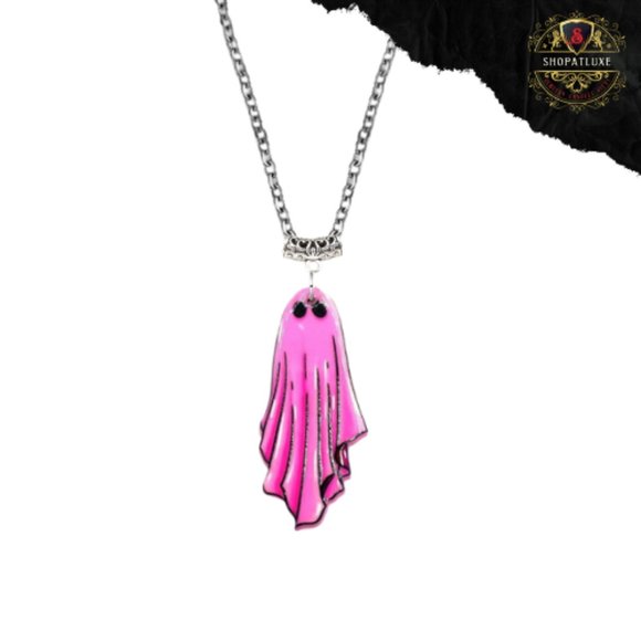 Casper's GF Pink Ghost Necklace - Picture 5 of 5